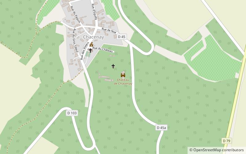 chateau de chacenay location map