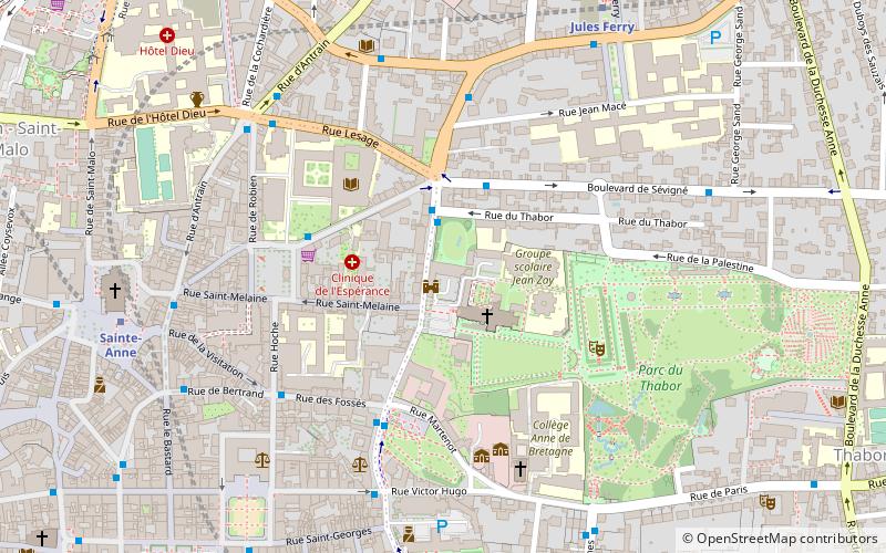 Palais Saint-Melaine location map