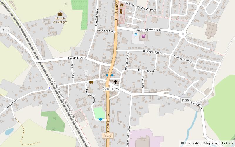 Caulnes location map