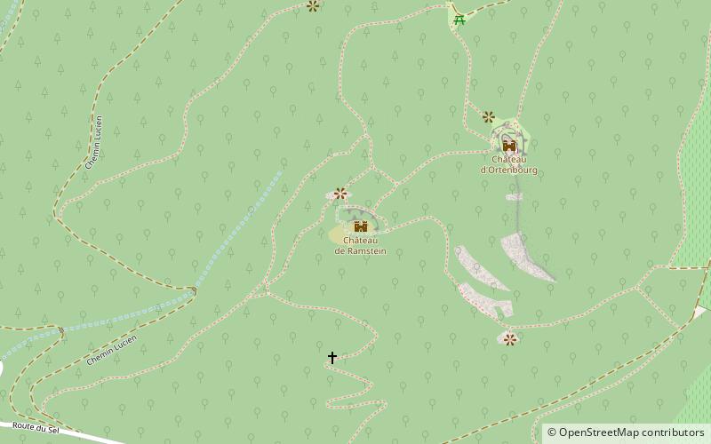 Château de Ramstein, Bas-Rhin location map