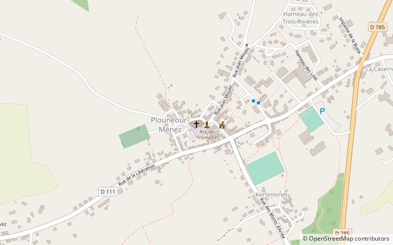 Église Saint-Yves de Plounéour-Ménez location map