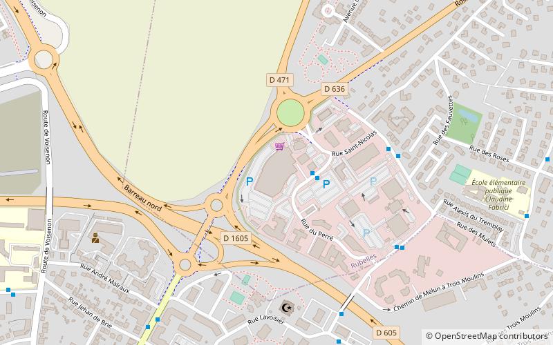 centre commercial carrefour market rubelles location map