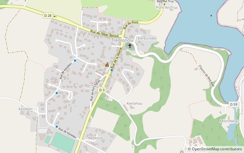 Tréglonou location map