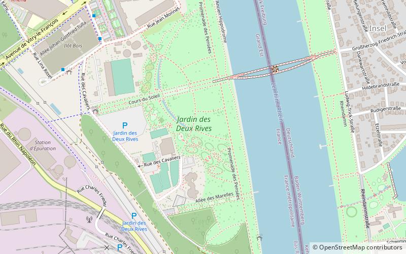 jardin des deux rives strasbourg location map