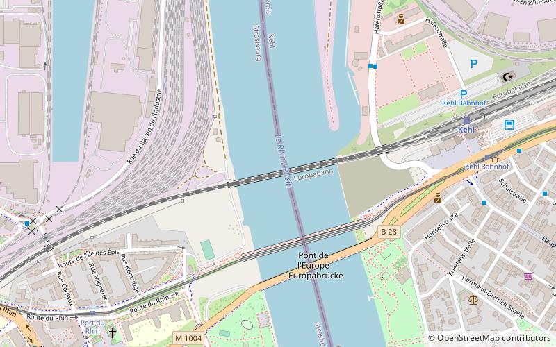 Pont ferroviaire de Kehl location map