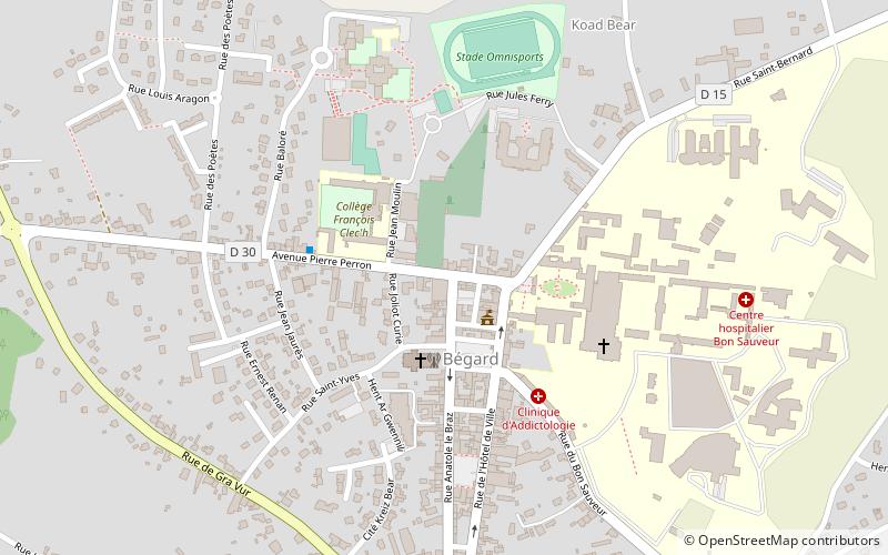 Bégard location map
