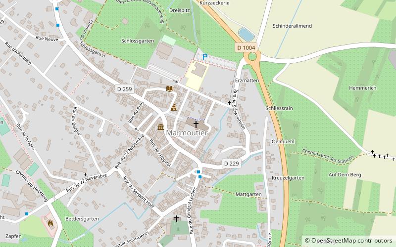 Marmoutier Abbey location map