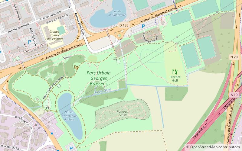parc urbain georges brassens massy location map