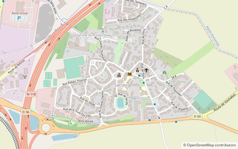 town hall square saclay location map