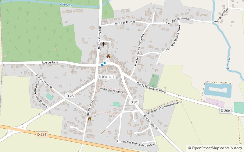 Touquin location map