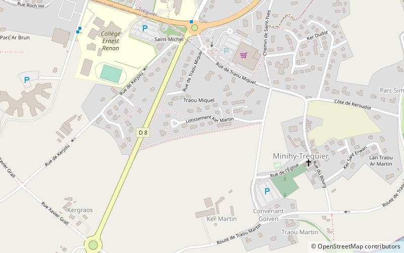 Minihy-Tréguier location map