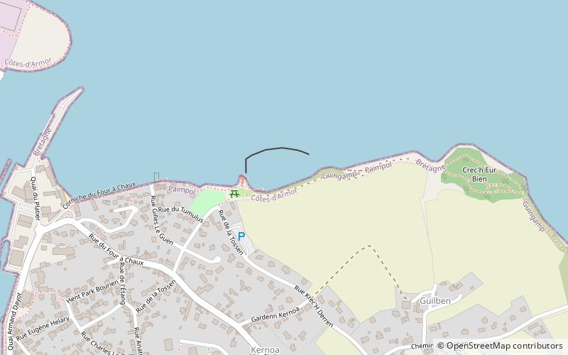 plage de la tossen paimpol location map