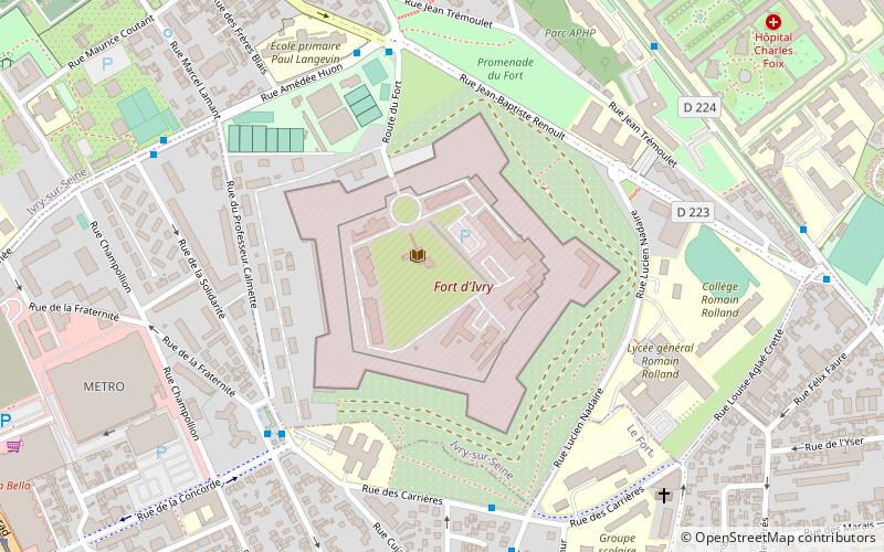 fort ivry montreuil location map