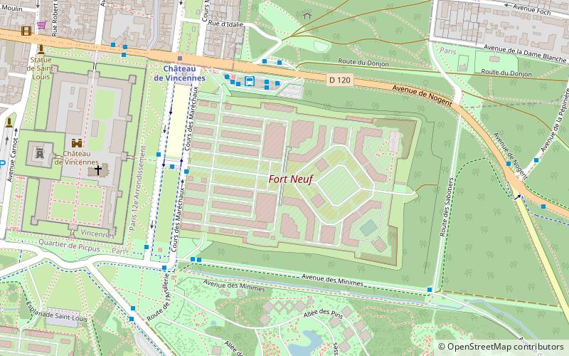 Fort de Vincennes location map