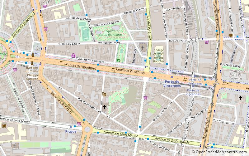 Cours de Vincennes location map