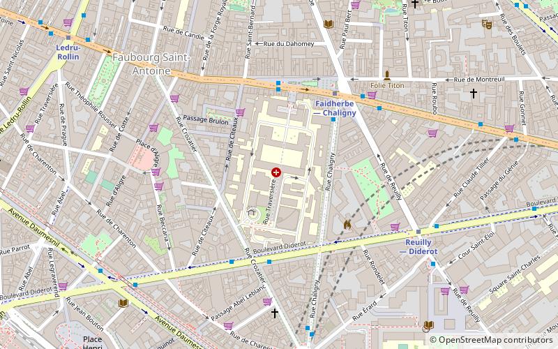 hopital saint antoine paris location map