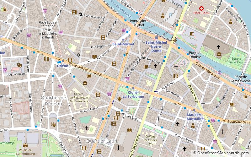 rue de la harpe paris location map