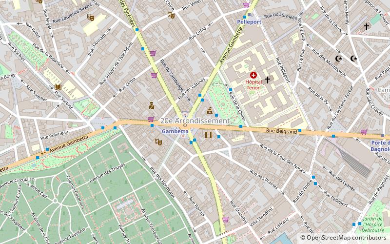 20th arrondissement of Paris location map