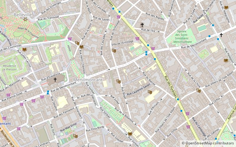 Rue de Ménilmontant location map