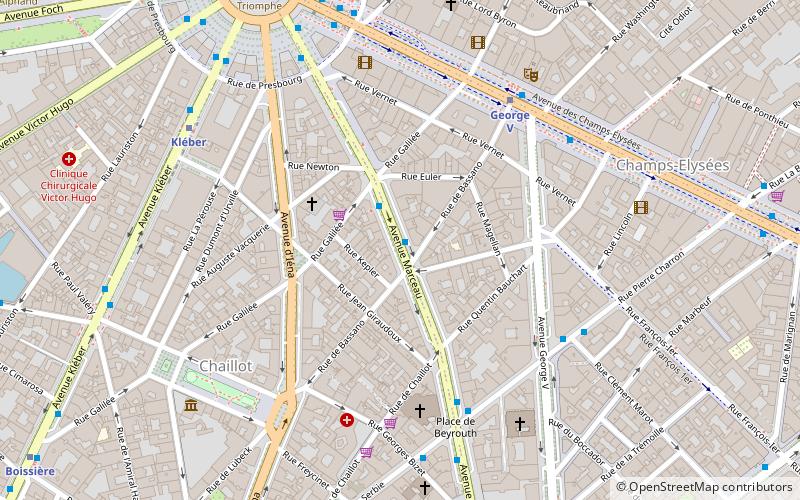 Avenue Marceau location map