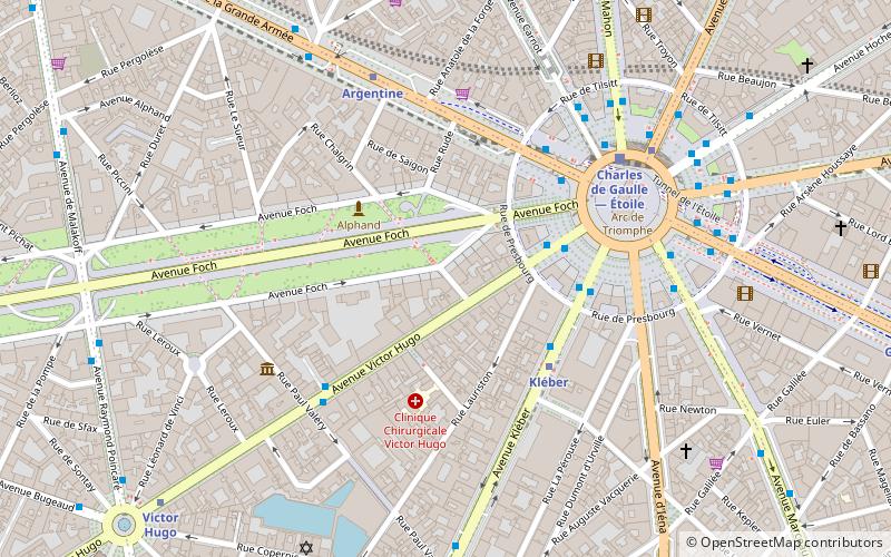 Avenida Foch location map