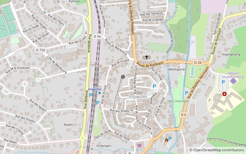 Synagogue location map