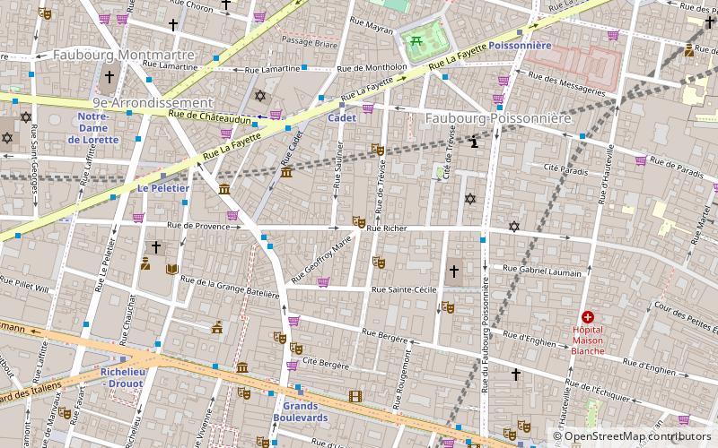 Folies Bergère location map
