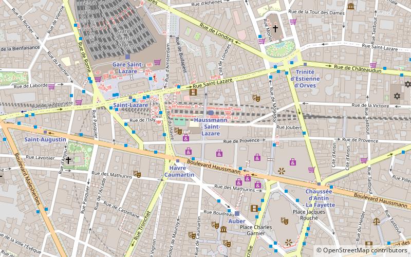 Rue de Caumartin location map