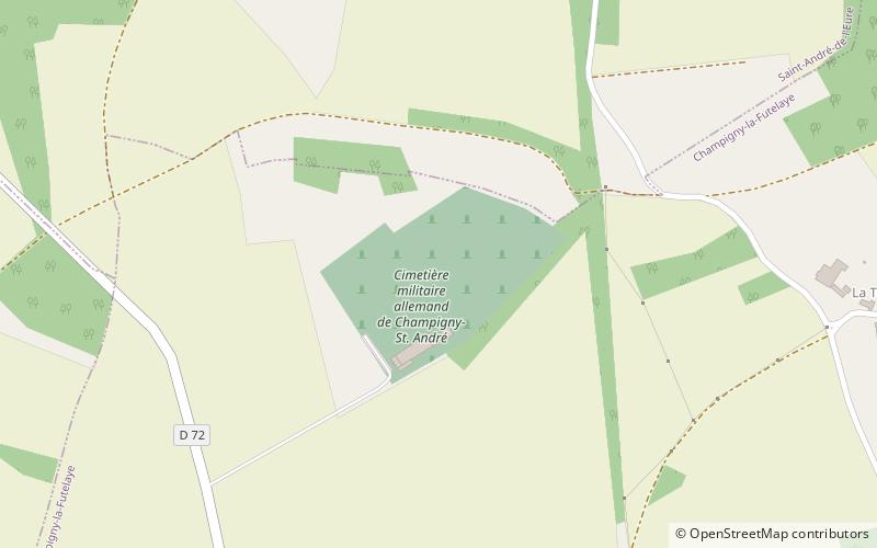 Champigny-Saint-André German war cemetery location map