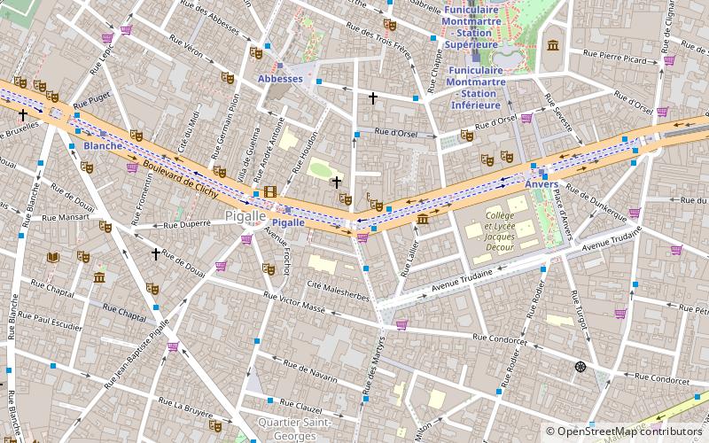 Rue des Martyrs location map