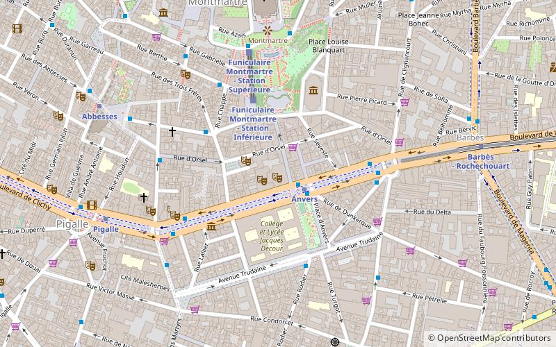 Élysée Montmartre location map