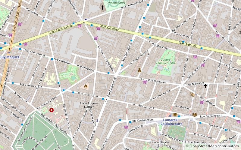 Rue Marcadet location map