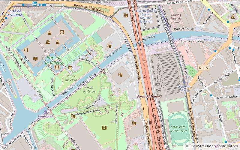 Le Zénith Paris - La Villette location map