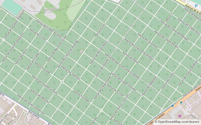 Cimetière parisien de Pantin location map
