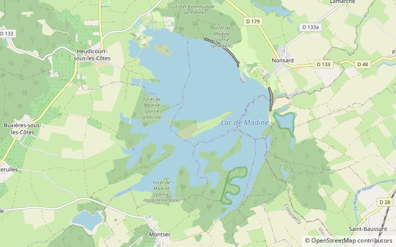 Lac de Madine location map