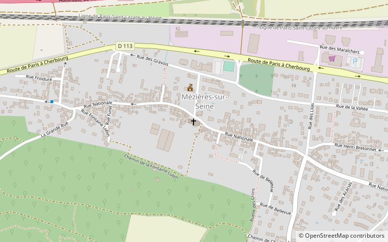 Église Saint-Nicolas de Mézières-sur-Seine location map