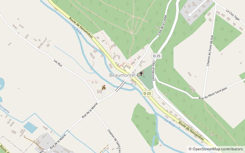 Beaumontel location map