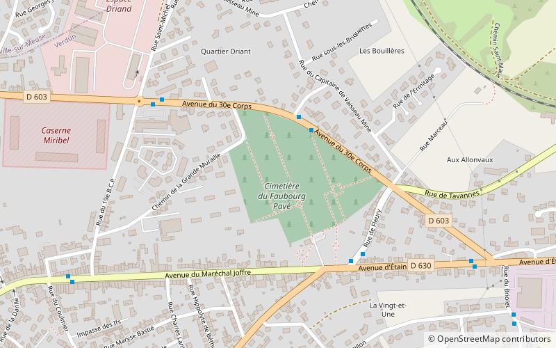 cimetiere du faubourg pave verdun location map