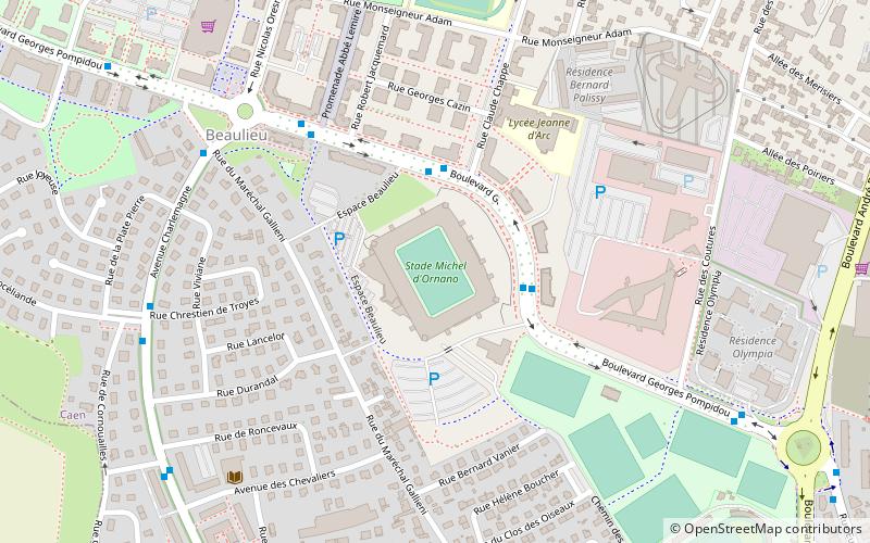 Stade Michel-d’Ornano location map