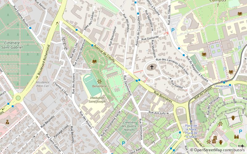 Jardin des plantes de Caen location map