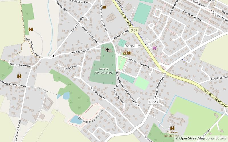 Ranville War Cemetery location map