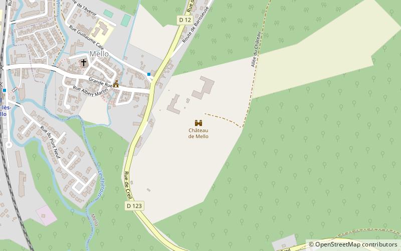 Châteaux de Mello location map