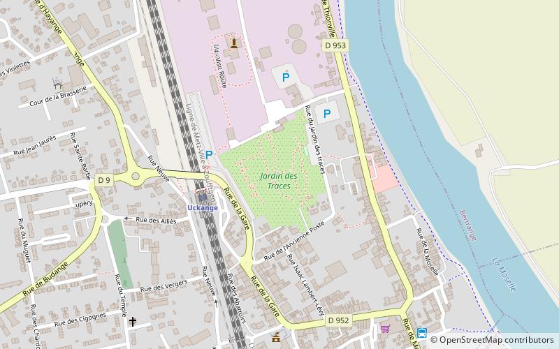 Jardin des Traces location map