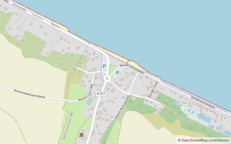 omaha beach saint laurent sur mer location map