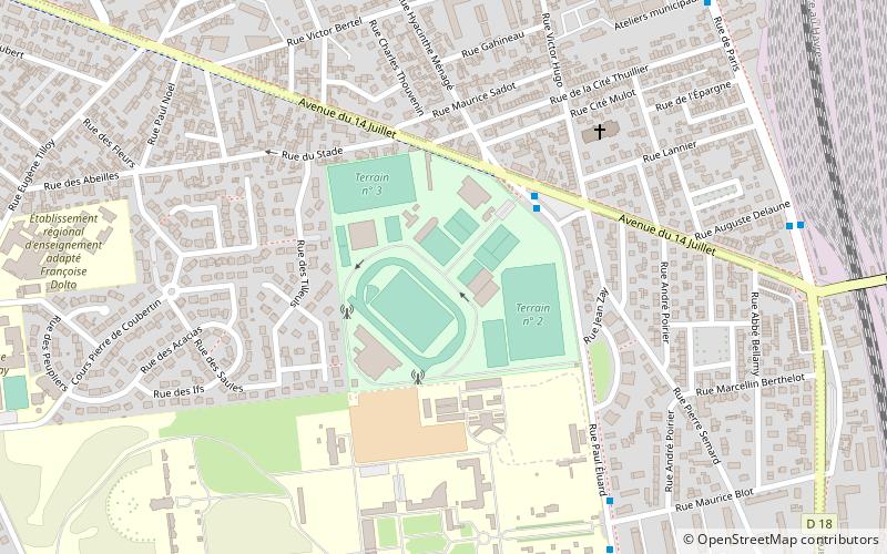 Jean-Adret Stadium location map