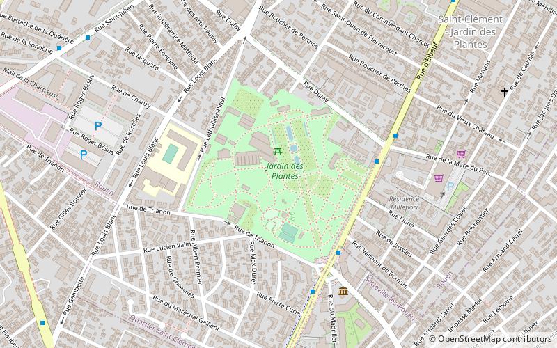 Jardin des plantes de Rouen location map