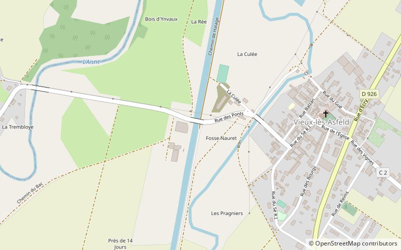 Canal latéral à l'Aisne location map