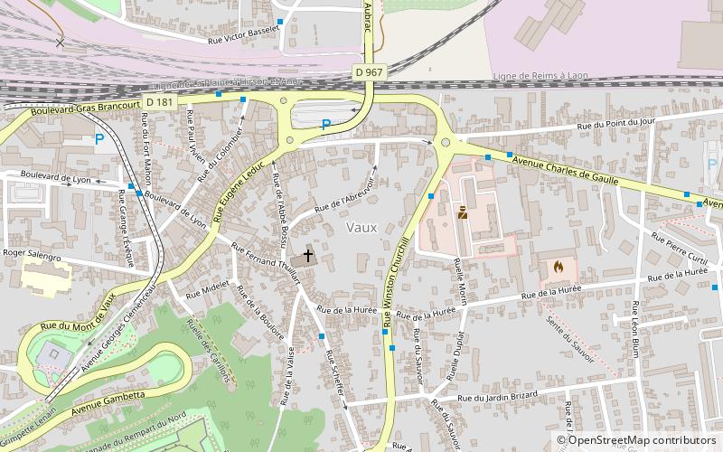 Vaux location map