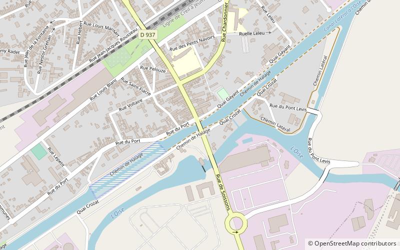 Canal latéral à l'Oise location map