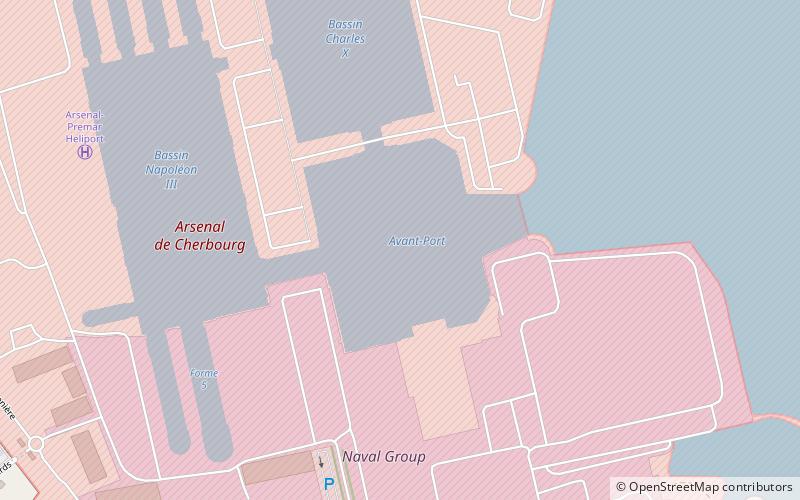 Port militaire de Cherbourg location map